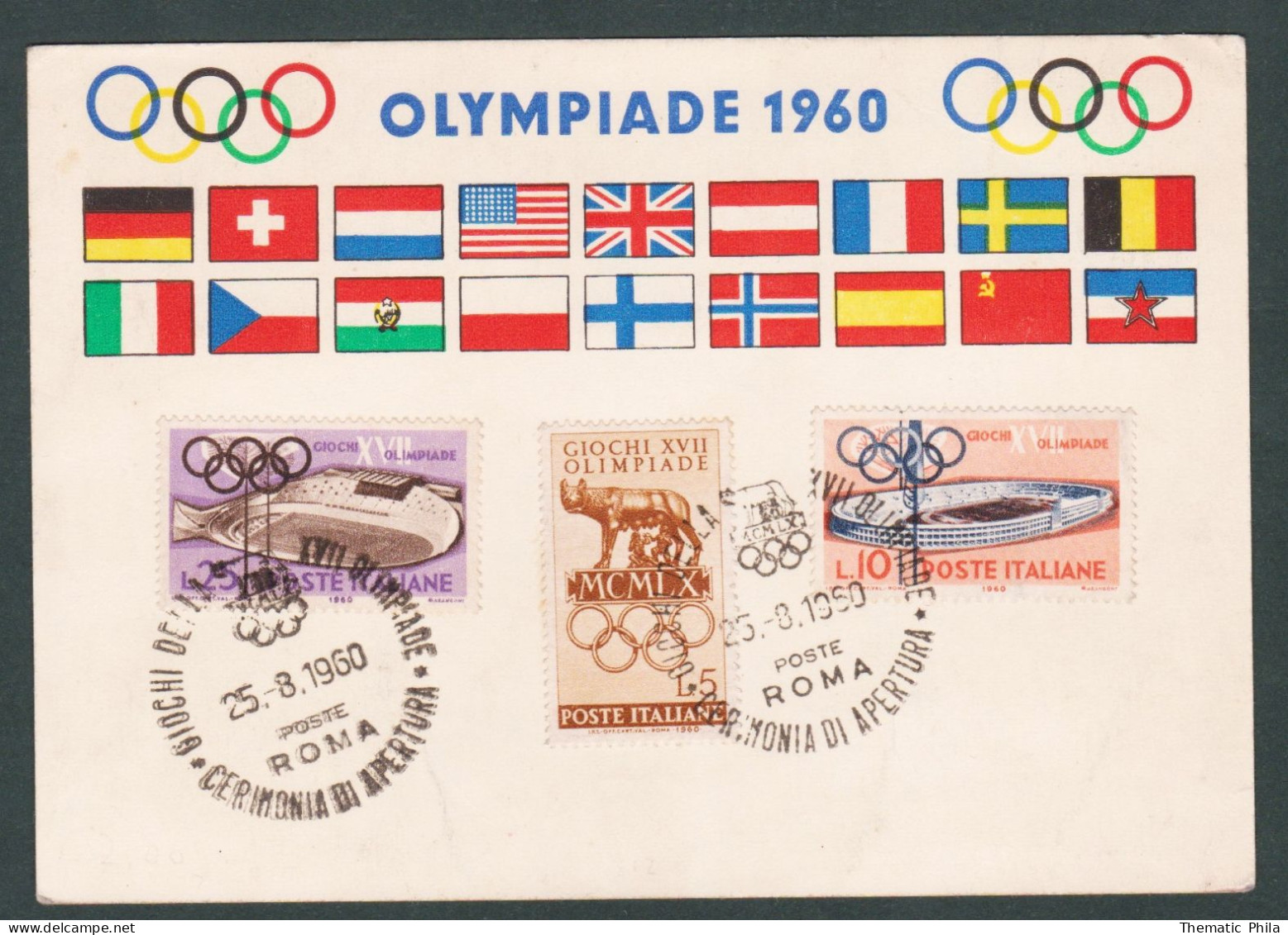 1960 Italia Roma Olympic Games Olympiade - Zomer 1960: Rome