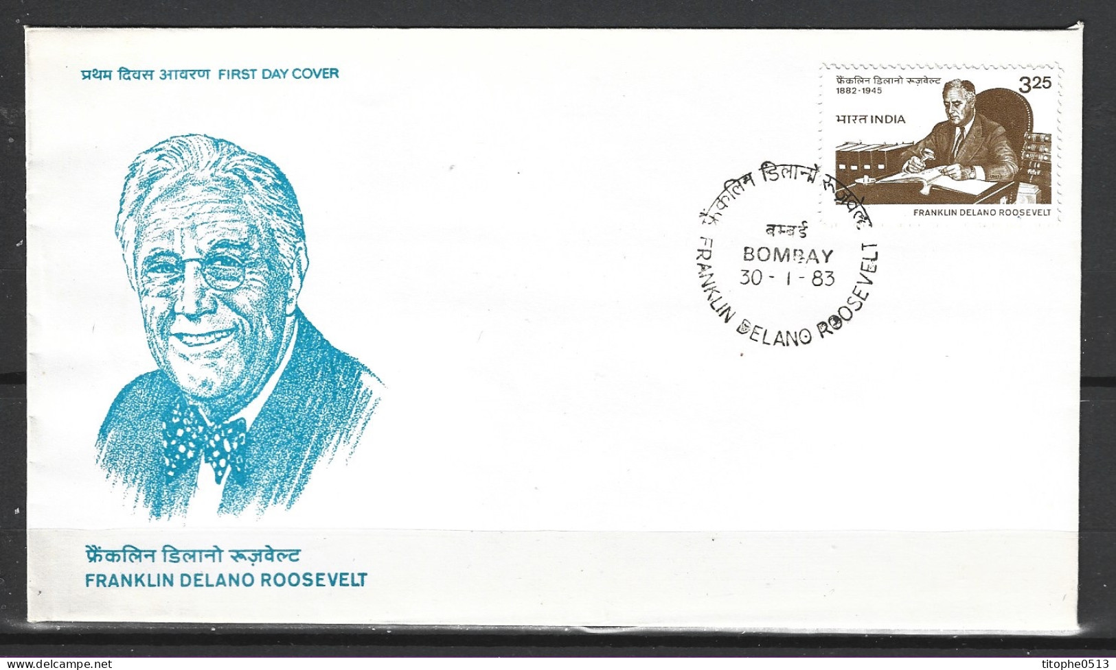 INDE. N°752 De 1983 Sur Enveloppe 1er Jour. Franklin Roosevelt. - FDC