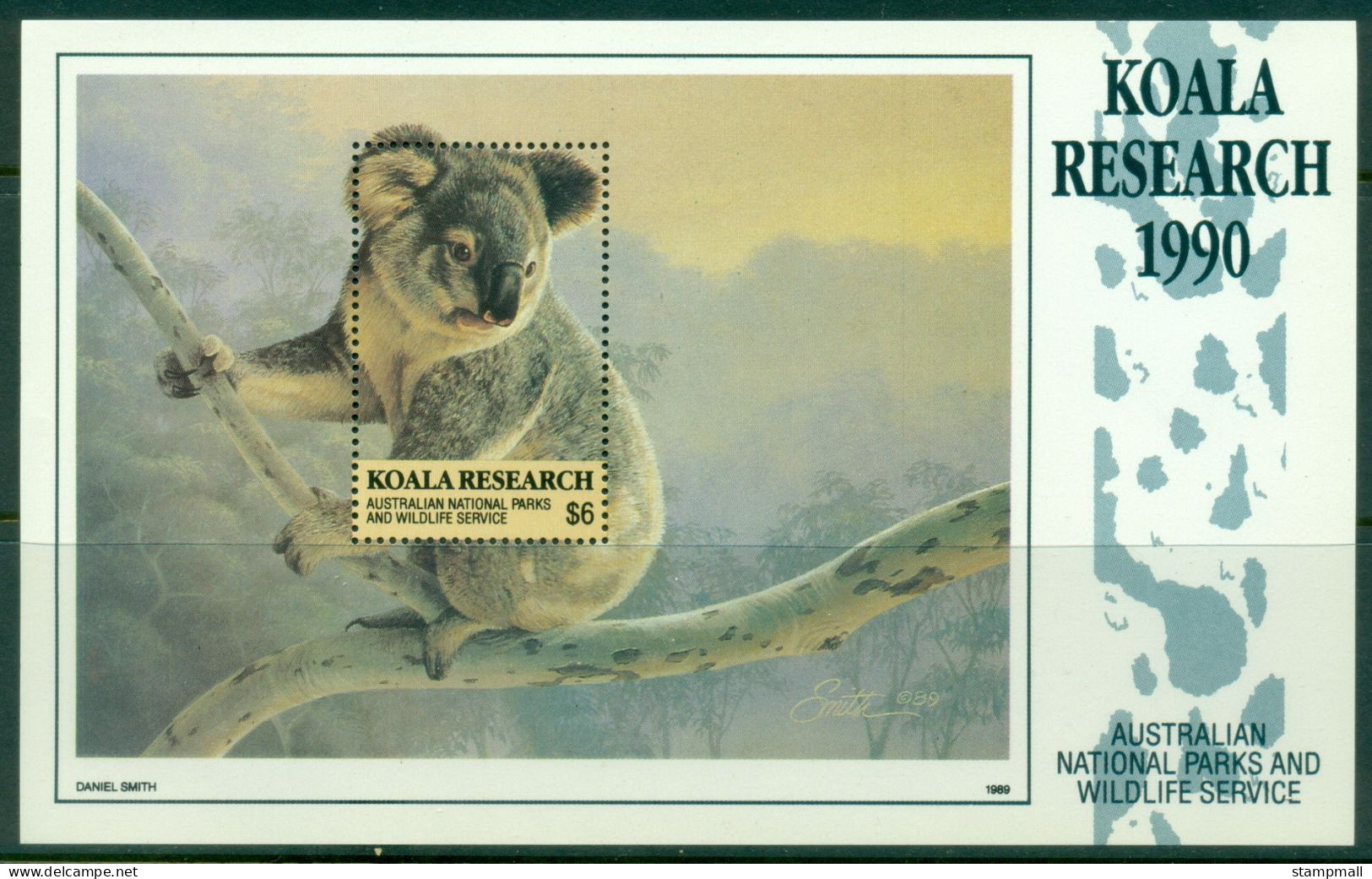 Australia 1990 Australian National Parks & Wildlife Service Koala Research (NOT POSTAGE) MS MUH - Cinderellas