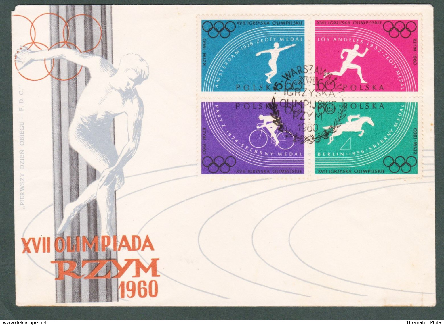 POLAND 1960 WARSZAWA Olympic Games Roma - Bicycle Equestrian Sports - Verano 1960: Roma