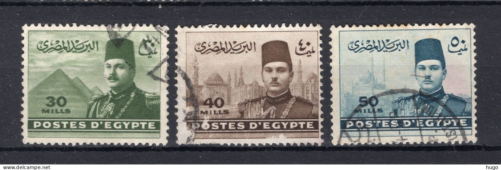 EGYPTE Yt. 213A/215° Gestempeld 1939-1945 - Oblitérés