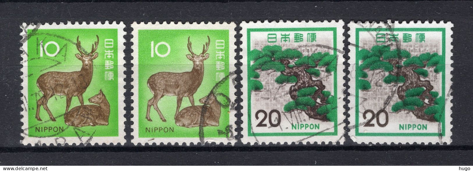 JAPAN Yt. 1033/1034° Gestempeld 1971-1972 - Usados