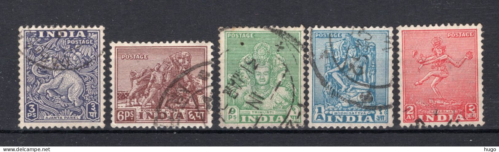 INDIA Yt. 7/11° Gestempeld 1949 - Usados