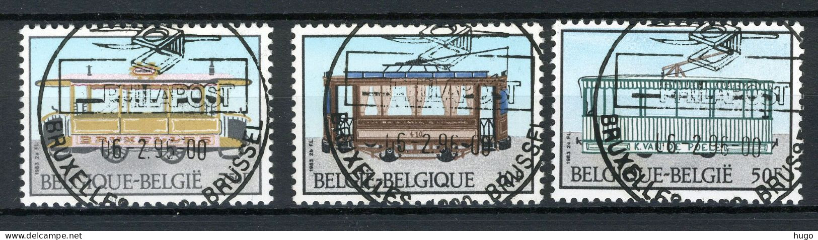 (B) 2079/2081 MNH FDC 1983 - Geschiedenis Van De Tram En Trolleybus. - Ungebraucht