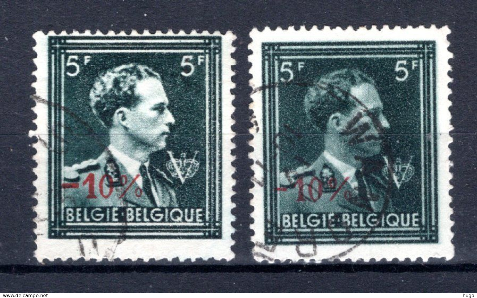 696° Gestempeld 1944 - Z.M. Koning Leopold 3 - Used Stamps