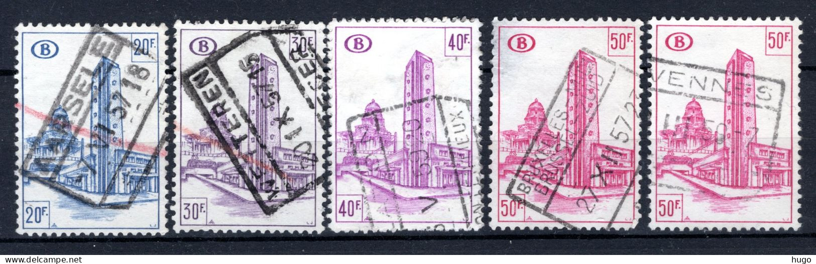 TR348/351° Gestempeld 1953-1957 - Noord Zuid Verbinding Brussel -1 - Oblitérés