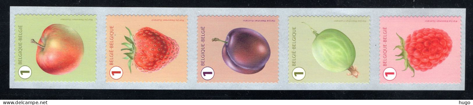 R155 MNH 2018 - Verschillende Soorten Fruit Met Nummer - 3 - Coil Stamps