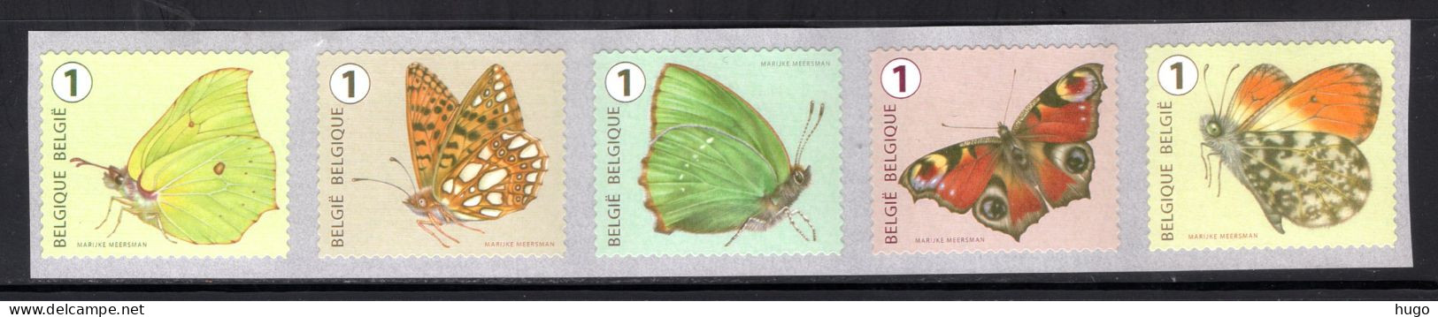 R129 MNH 2014 - Vlinders 5 Stuks Met Nummer - 2 - Coil Stamps