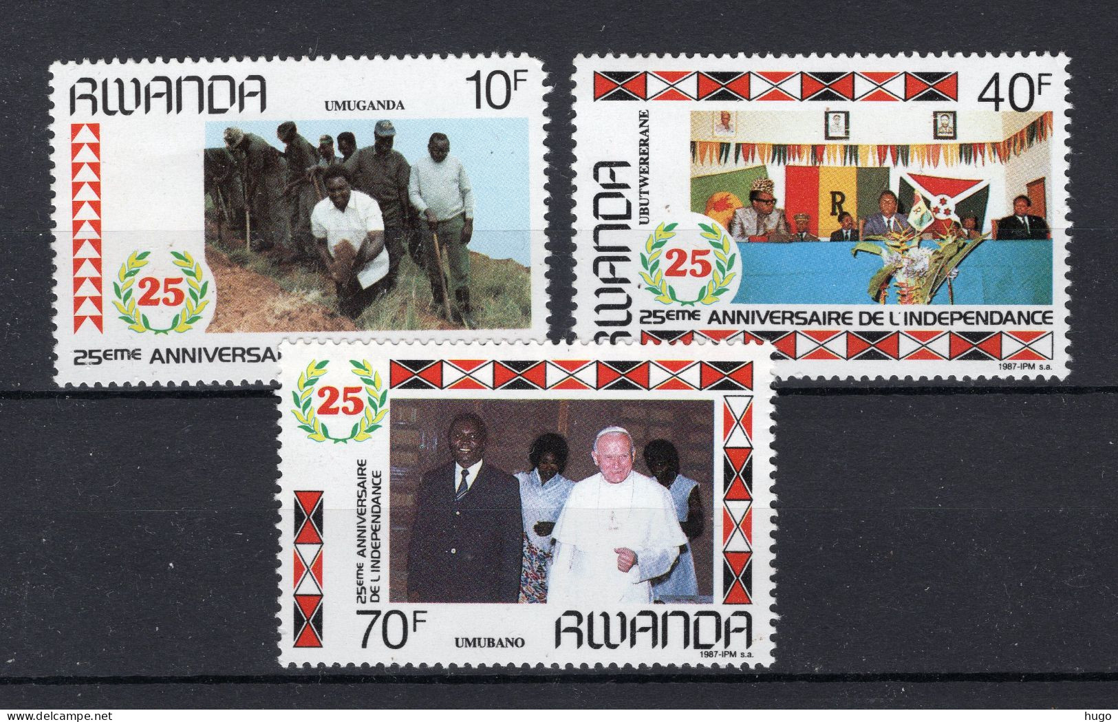 RWANDA 1301/1303 MNH 1987 - Unused Stamps
