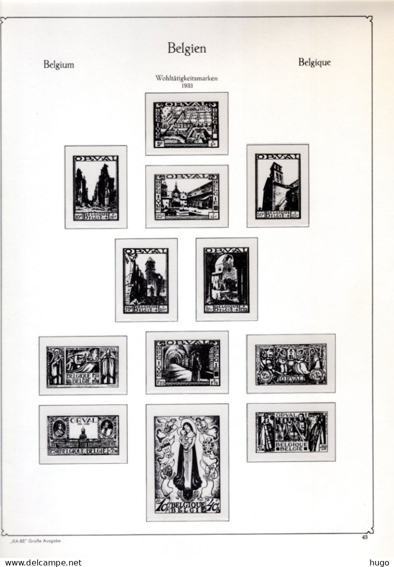 KABE BELGIE - ILLUSTRATED ALBUM PAGES YEAR 1849-1933 Incl. Casette - Reliures Et Feuilles