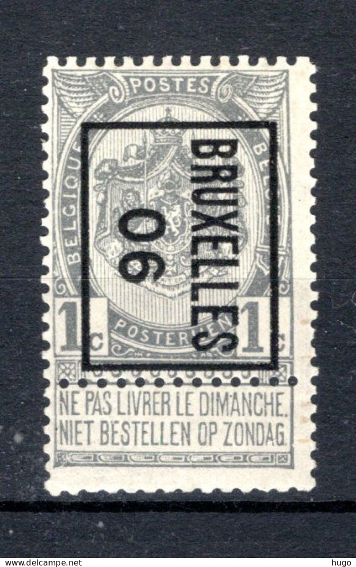 PRE1B MH* 1906 - BRUXELLES 06 - Typos 1906-12 (Wappen)
