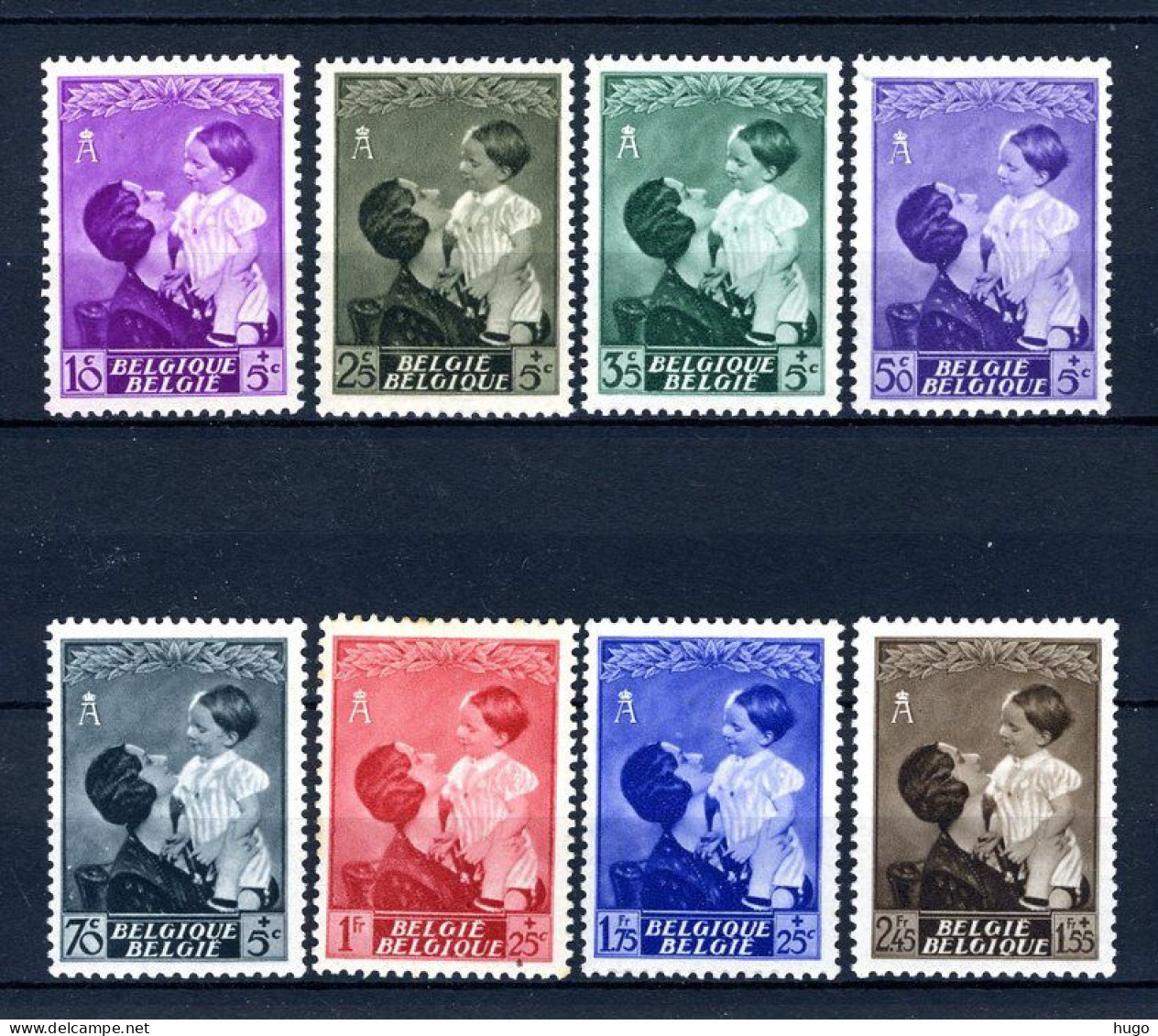 447/454 MNH 1936 - H.M. Koningin Astrid En Prins Boudewijn - Neufs