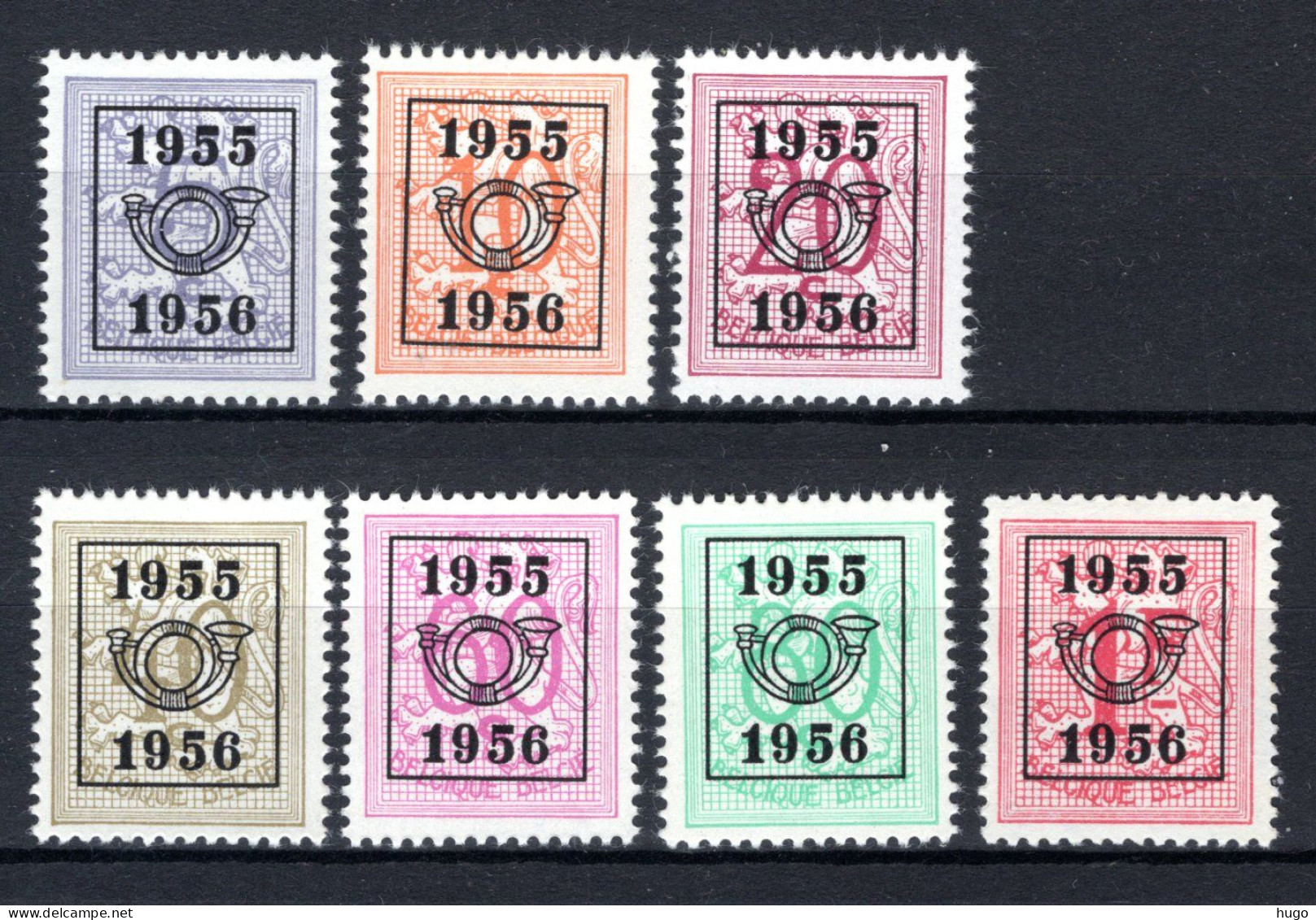 PRE652/658 MNH** 1955 - Cijfer Op Heraldieke Leeuw Type E - REEKS 48 - Typos 1951-80 (Chiffre Sur Lion)