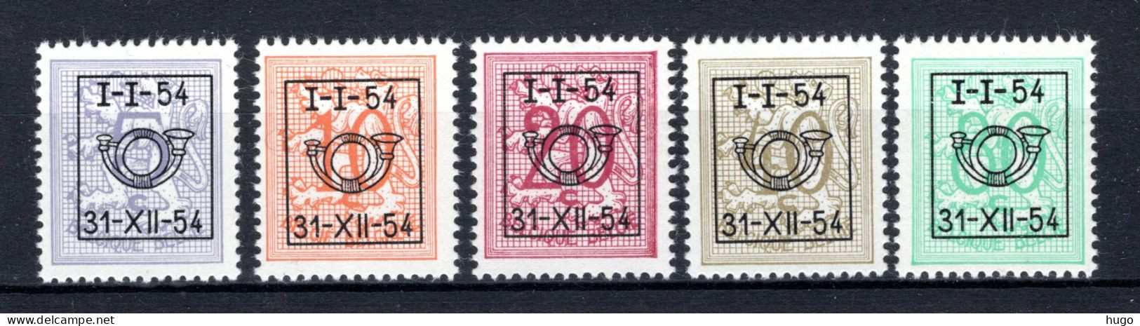 PRE640/644 MNH** 1954 - Klein Staatswapen Opdruk Type D - REEKS 46 - Typos 1951-80 (Chiffre Sur Lion)