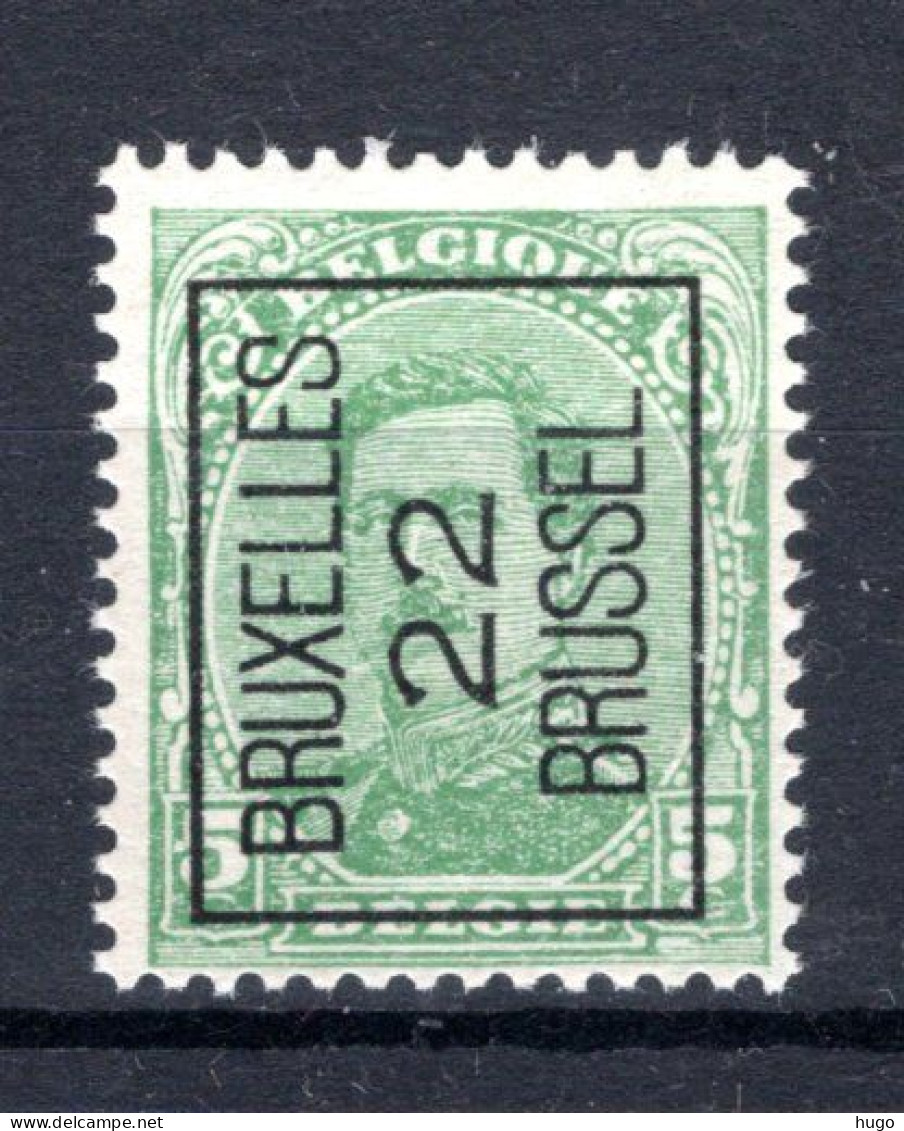 PRE60A-IV MNH** 1922 - BRUXELLES 22 BRUSSEL  - Typos 1922-26 (Albert I)