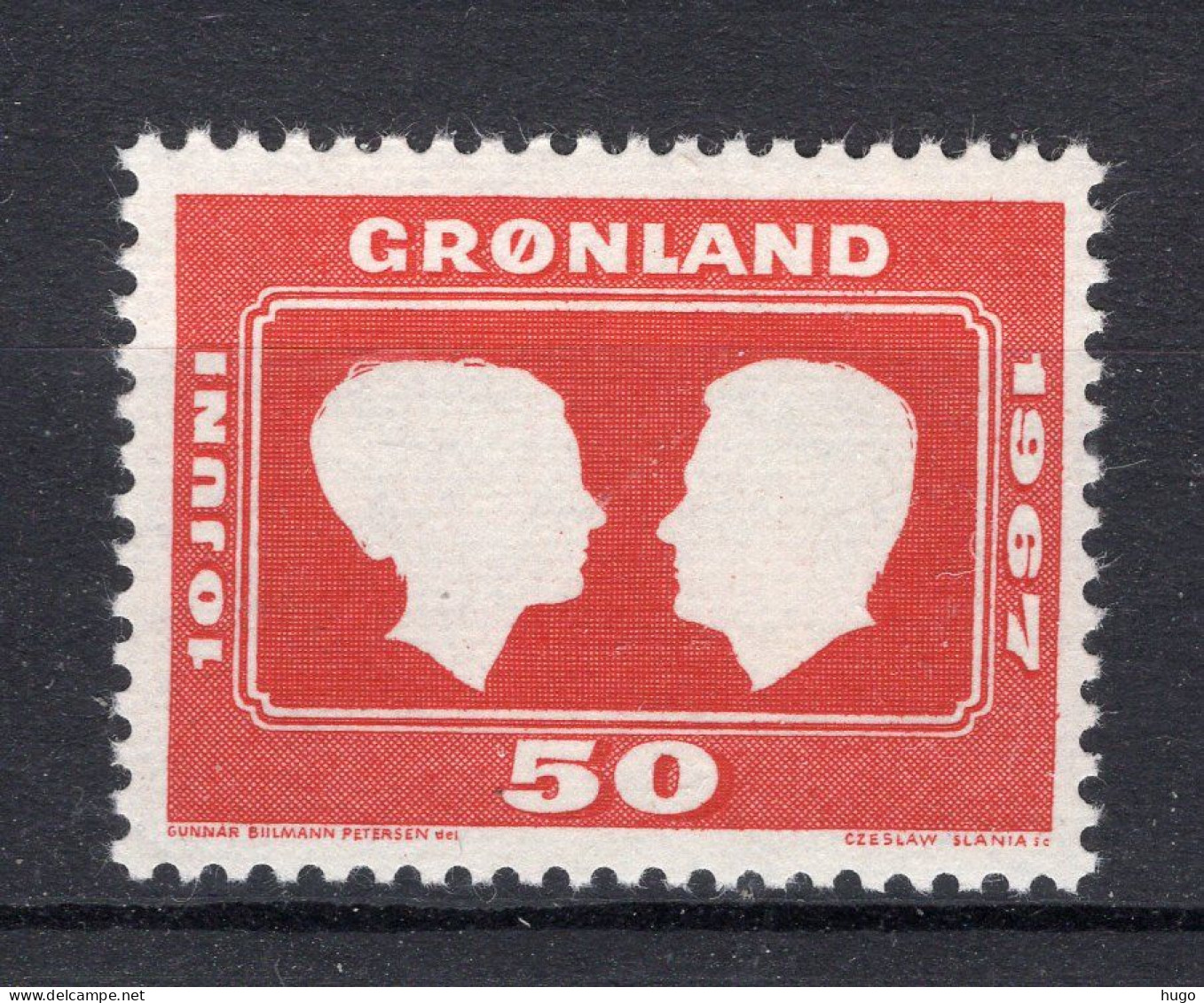 DENEMARKEN-GROENLAND 59 MNH 1967 -6 - Nuevos
