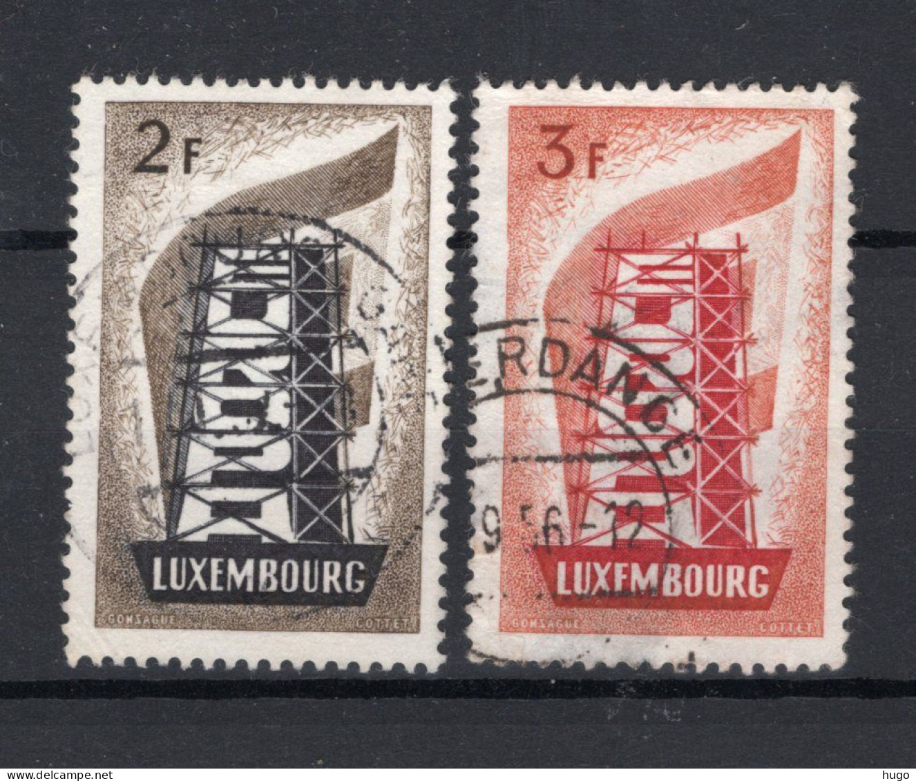 (B) Luxemburg CEPT 555/556° Gestempeld 1956 - 1956
