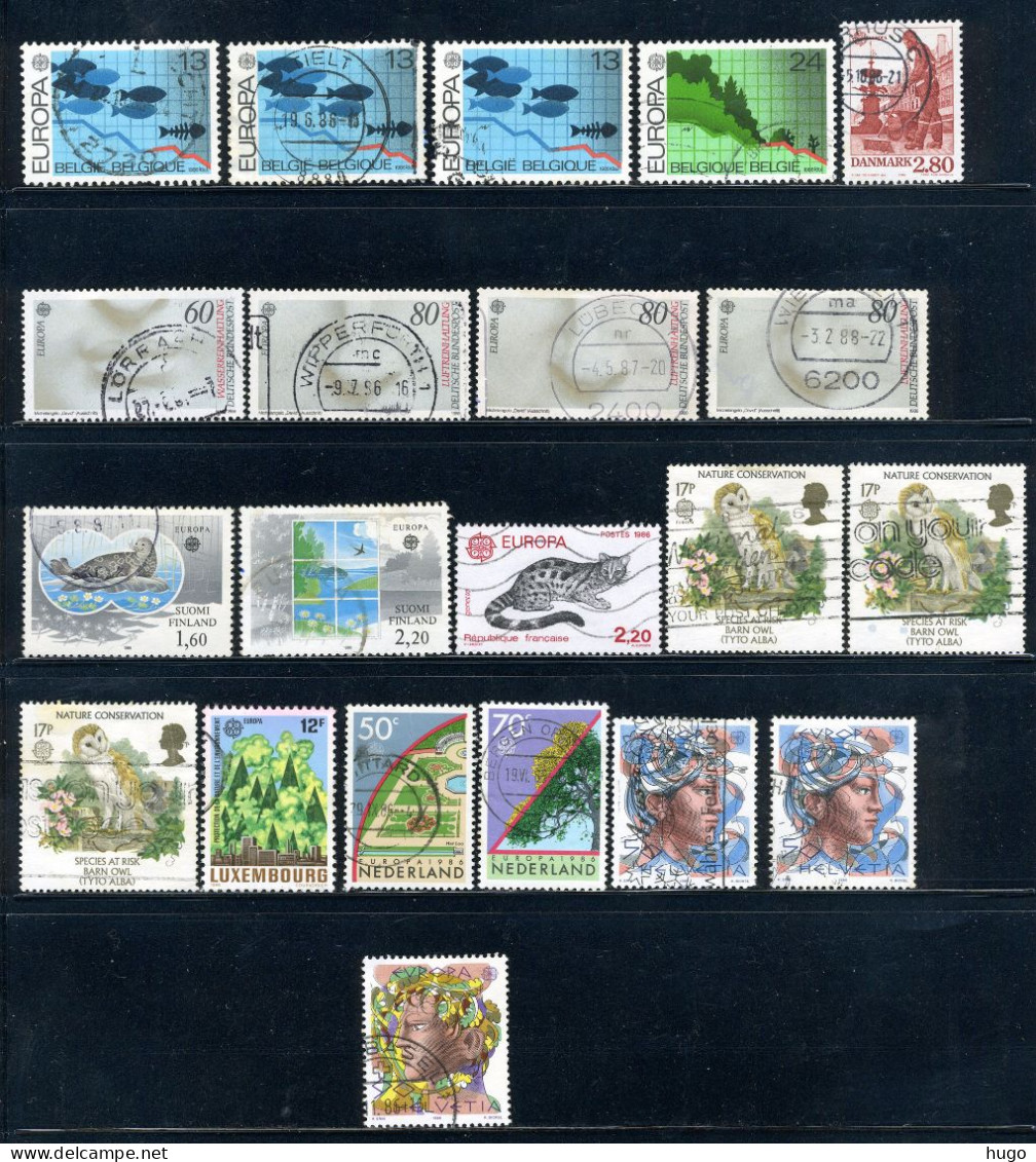 (B) Lot  CEPT Jaar 1986 Gestempeld - 1986