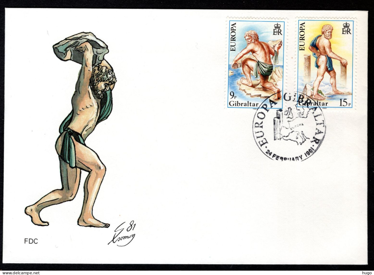 (B) Gibraltar CEPT 416/417 FDC 1981 - 1981