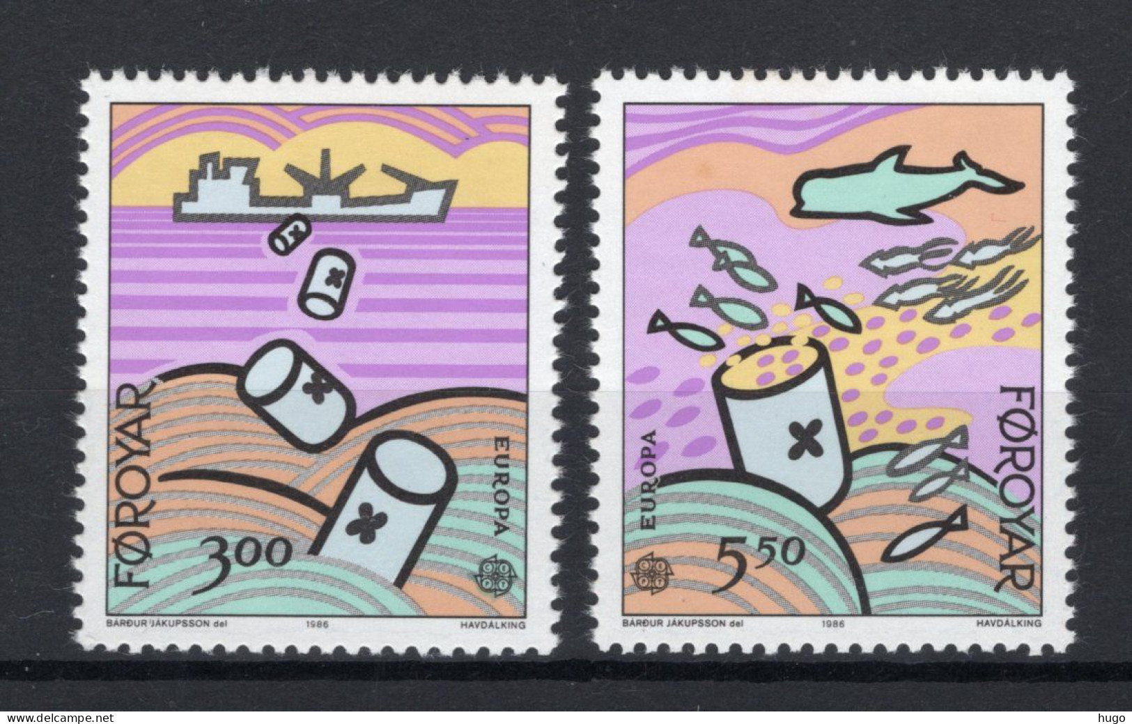 (B) Denemarken - Faroe Eilanden CEPT 134/135 MNH - 1986 - 1986