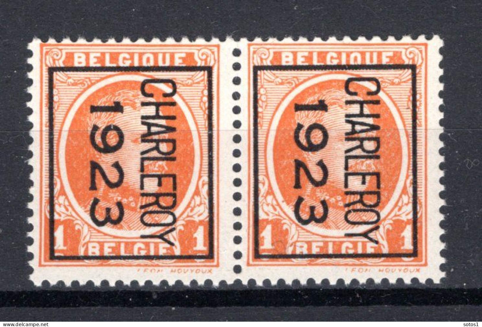 PRE73B MNH** 1923 - CHARLEROY 1923 (2 Stuks) - Typos 1922-31 (Houyoux)