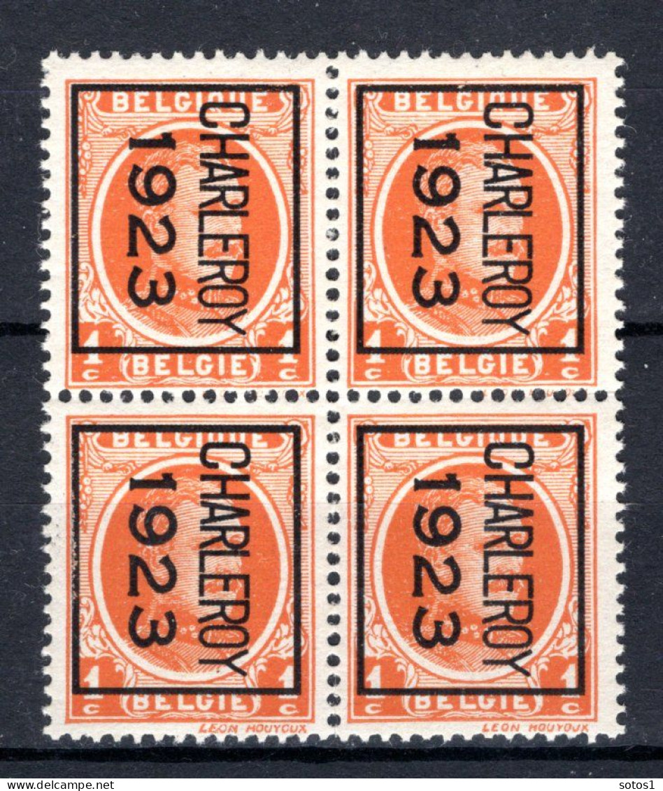 PRE73B MNH** 1923 - CHARLEROY 1923 (4stuks)  - Typo Precancels 1922-31 (Houyoux)