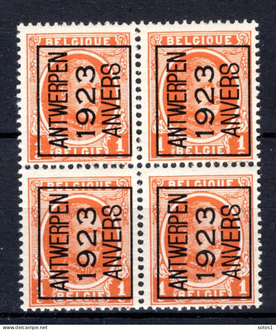 PRE71A MNH** 1923 - ANTWERPEN 1923 ANVERS (4stuks)  - Typografisch 1922-31 (Houyoux)