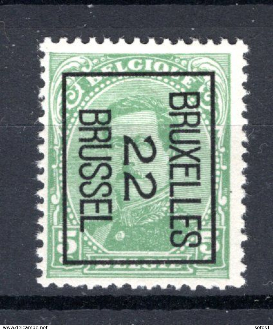 PRE60B-IV MNH** 1922 - BRUXELLES 22 BRUSSEL - Typografisch 1922-26 (Albert I)
