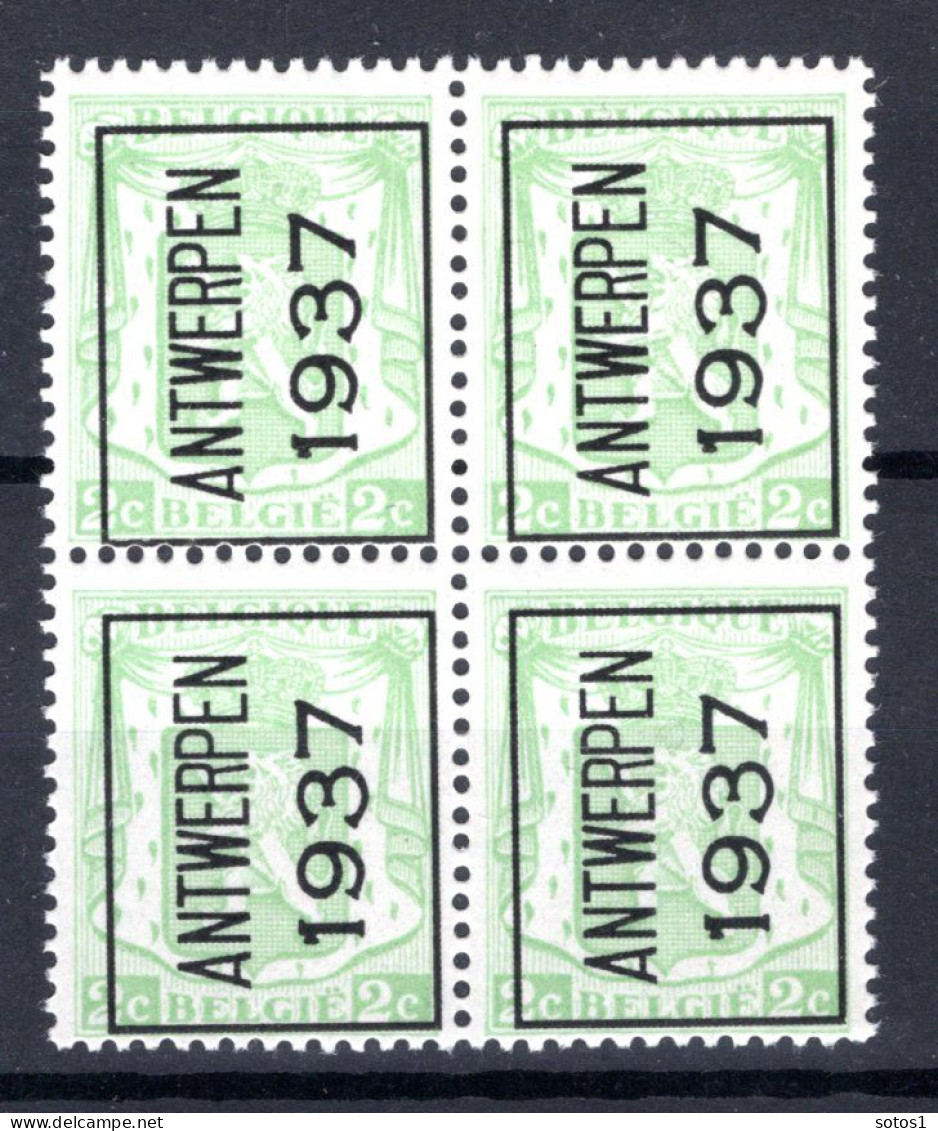 PRE320A MNH** 1937 - ANTWERPEN 1937 (4 Stuks) - Typo Precancels 1936-51 (Small Seal Of The State)