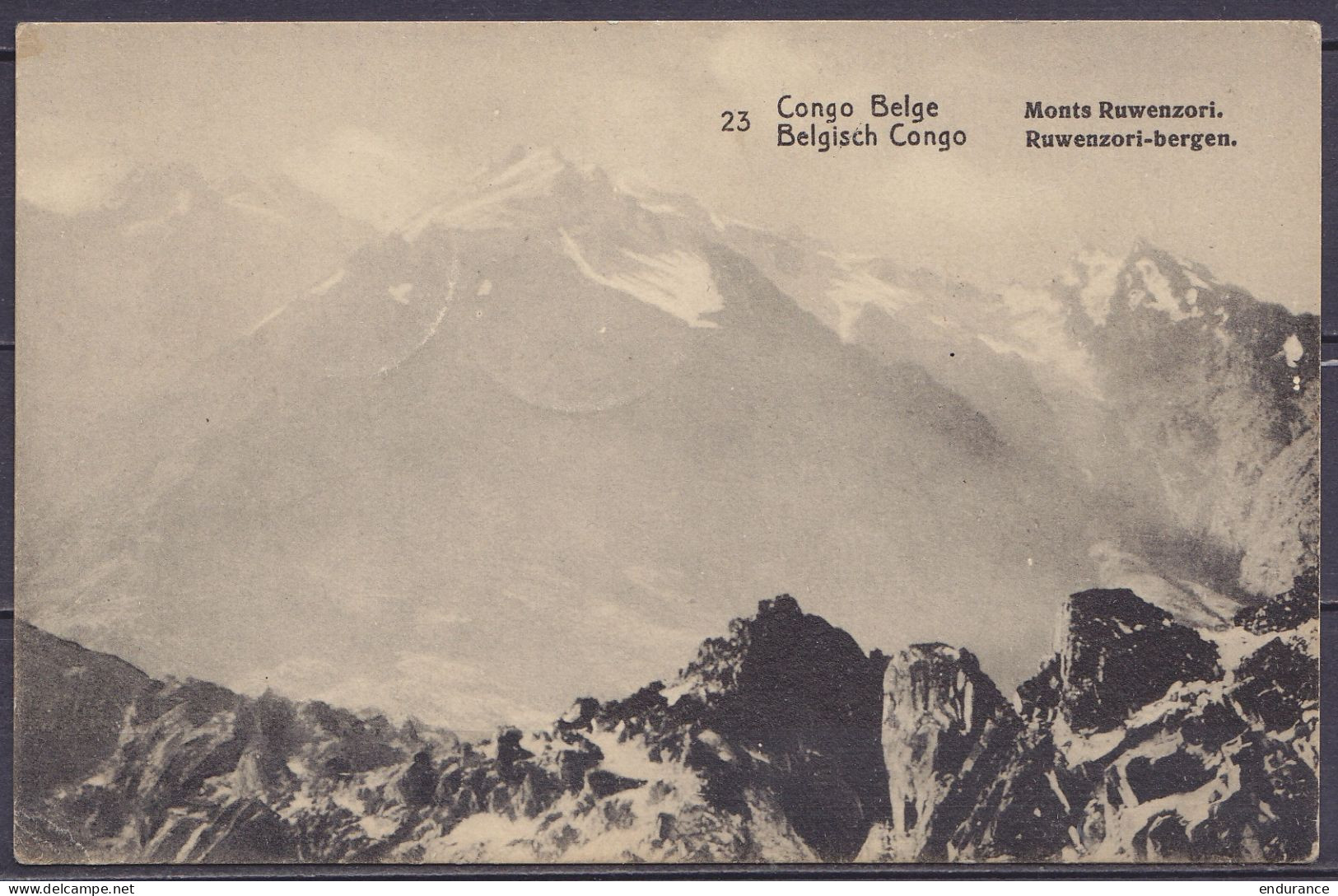 Congo Belge - EP Monts Ruwenzori CP 10c Rouge-brun Càd SANDOA /? AOUT 1920 Pour KORTRIJK DUTSEL (Leuven) - Càd Arrivée S - Stamped Stationery