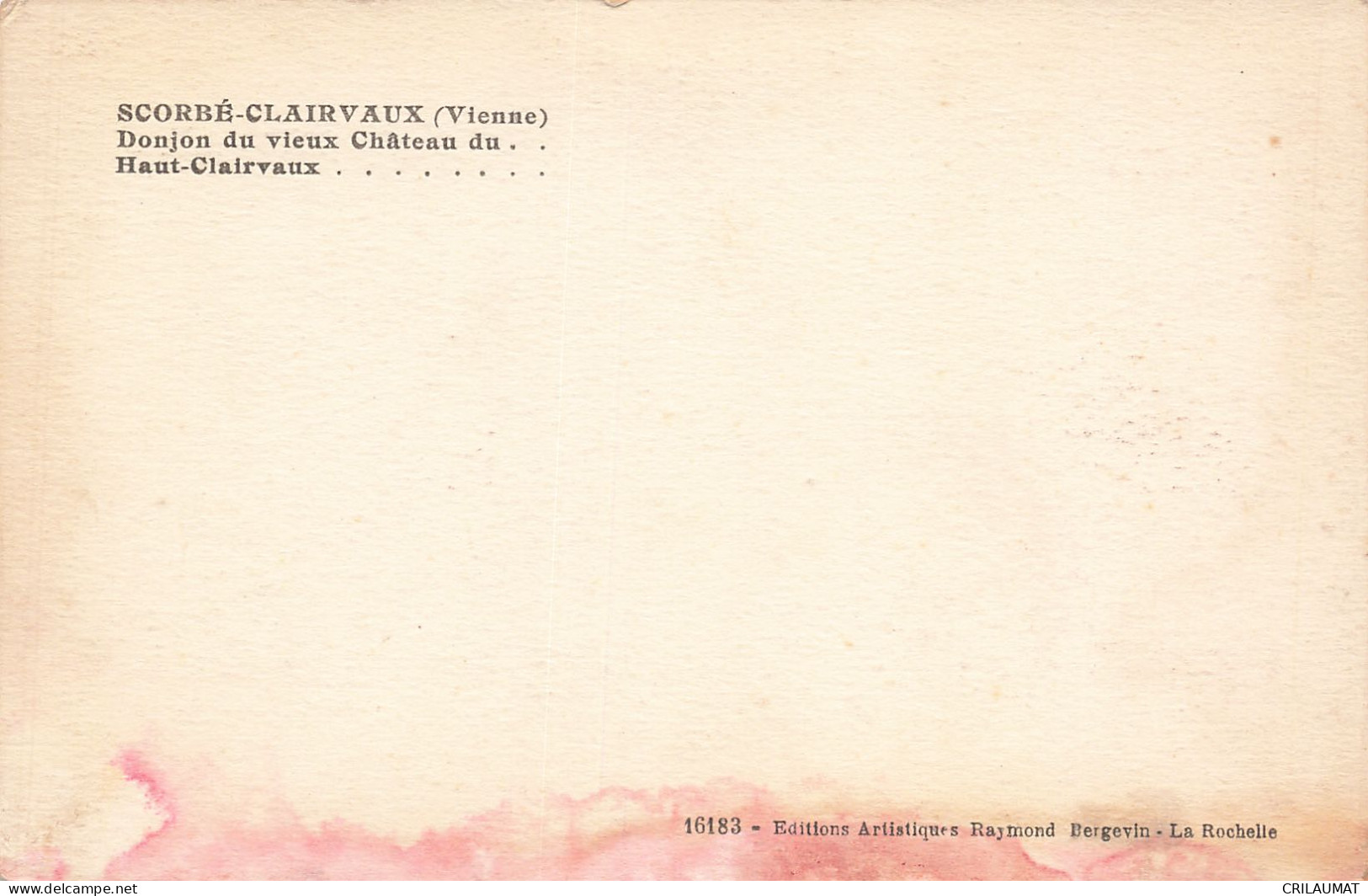 86-SCORBE CLAIRVAUX-N°T5288-D/0091 - Scorbe Clairvaux