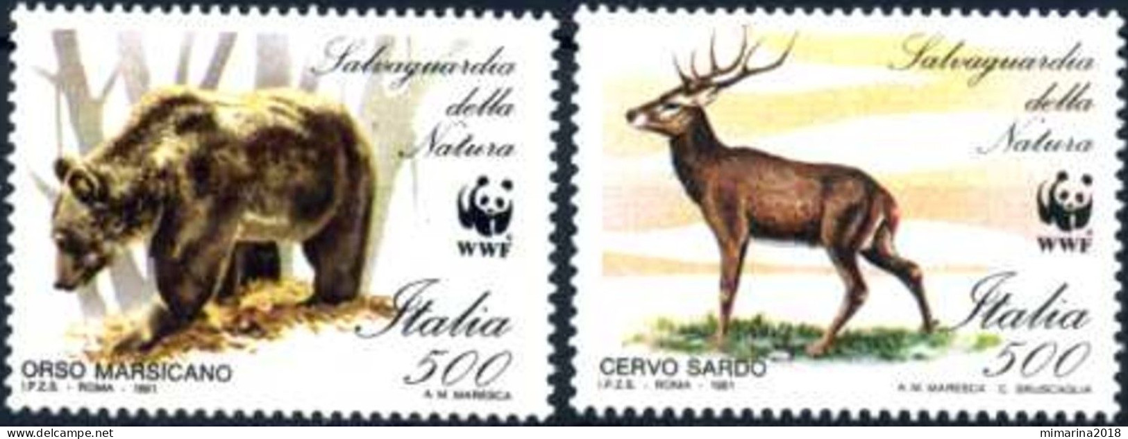 ITALIA  1991  MNH  "WWF" - Unused Stamps