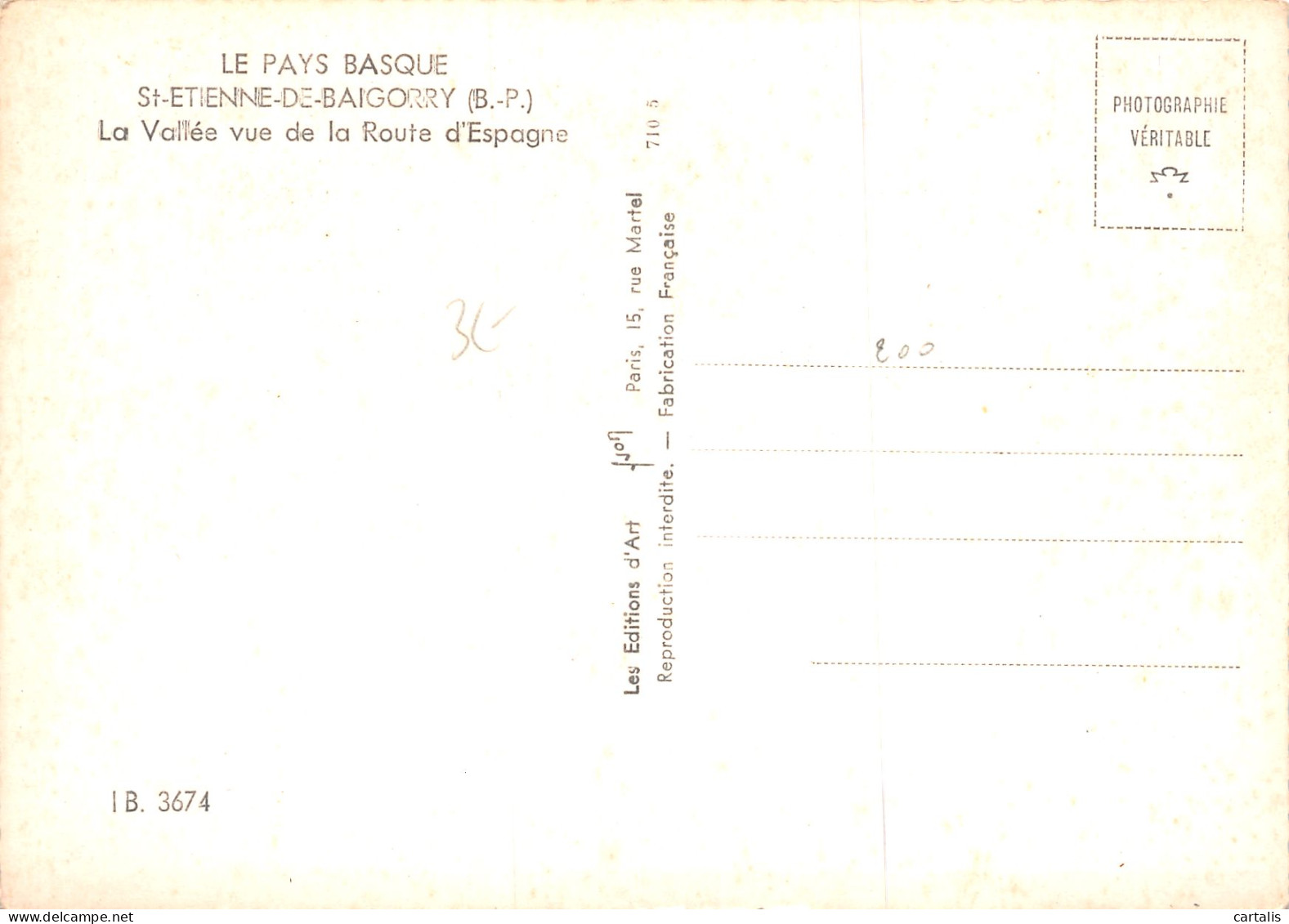 64-SAINT ETIENNE DE BAIGORRY-N°C4040-C/0109 - Saint Etienne De Baigorry