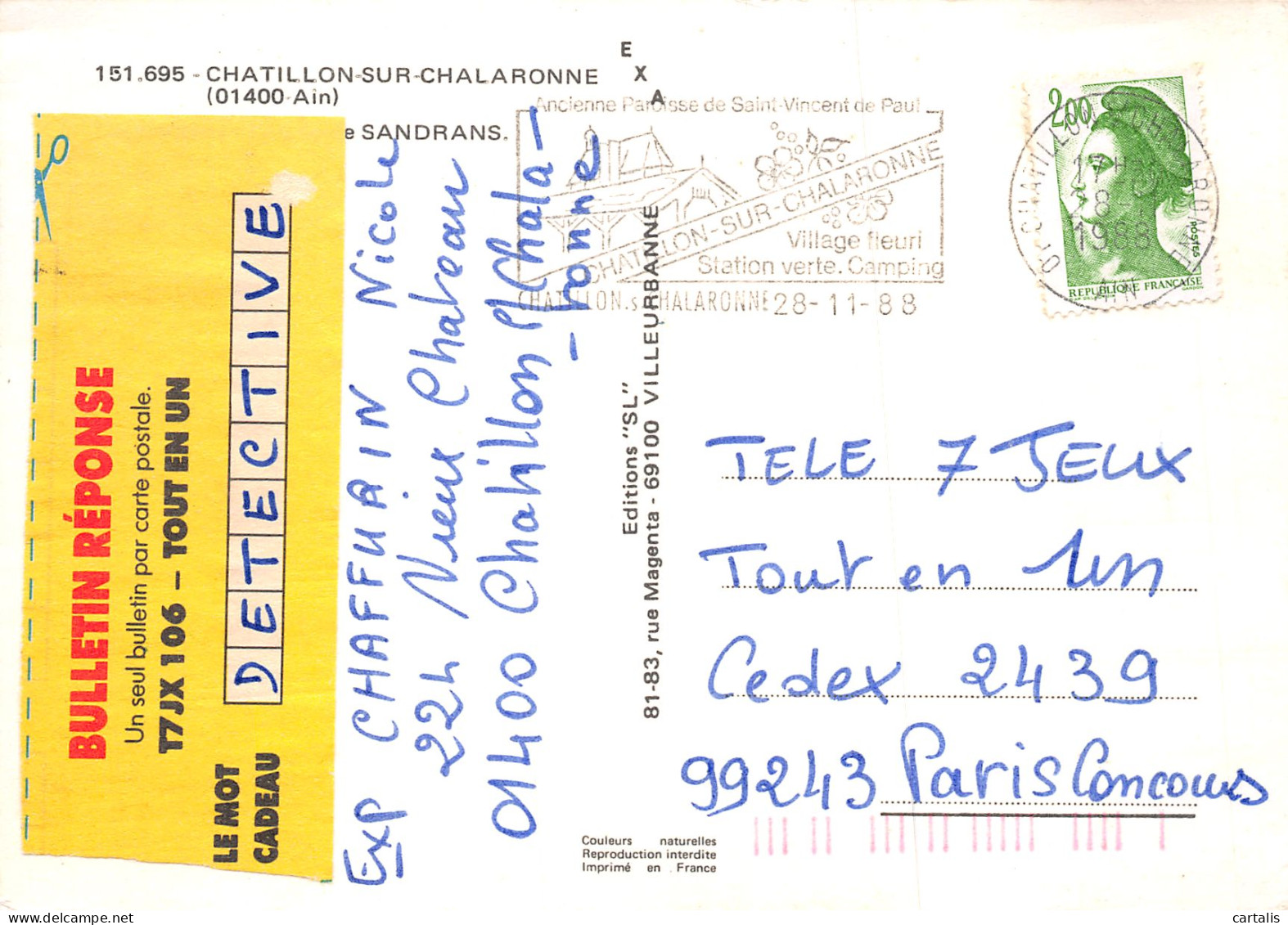 01-CHATILLON SUR CHALARONNE-N°C4040-C/0069 - Châtillon-sur-Chalaronne