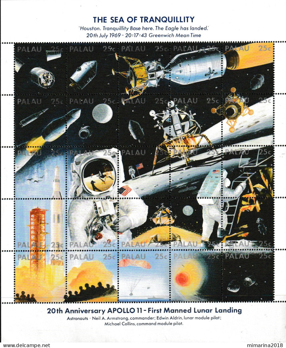 PALAU  1989  MNH  "APOLLO 11" - Sonstige & Ohne Zuordnung