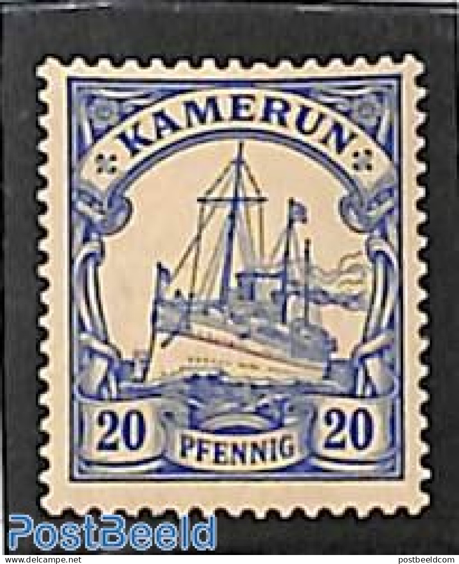 Germany, Colonies 1900 Kamerun, 20Pf, Stamp Out Of Set, Unused (hinged), Transport - Ships And Boats - Schiffe