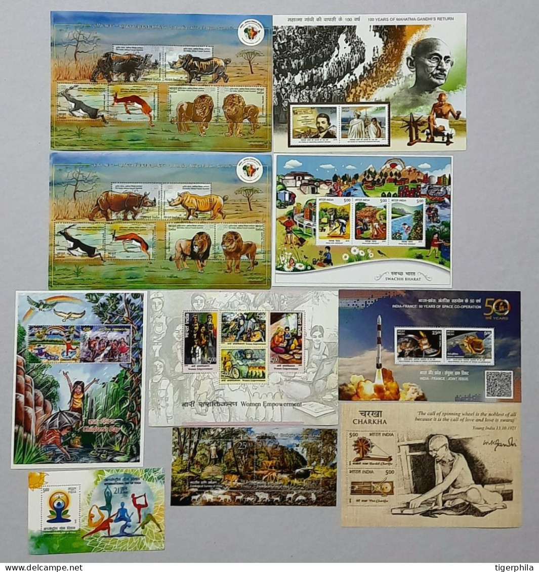 INDIA 2015 COMPLETE SET Of 10 Miniature Sheets MNH Including Embossed MS - Nuovi