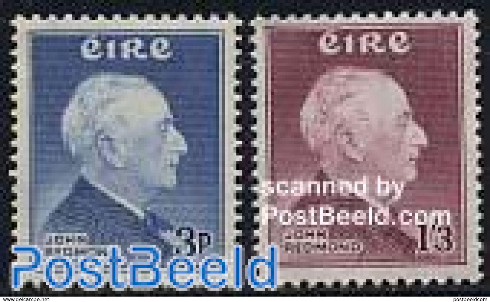 Ireland 1957 J.E. Redmond 2v, Mint NH, History - Politicians - Nuevos