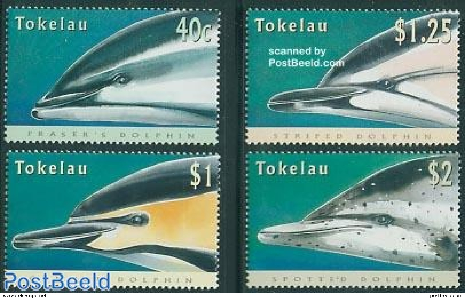 Tokelau Islands 1996 Dolphins 4v, Mint NH, Nature - Sea Mammals - Tokelau