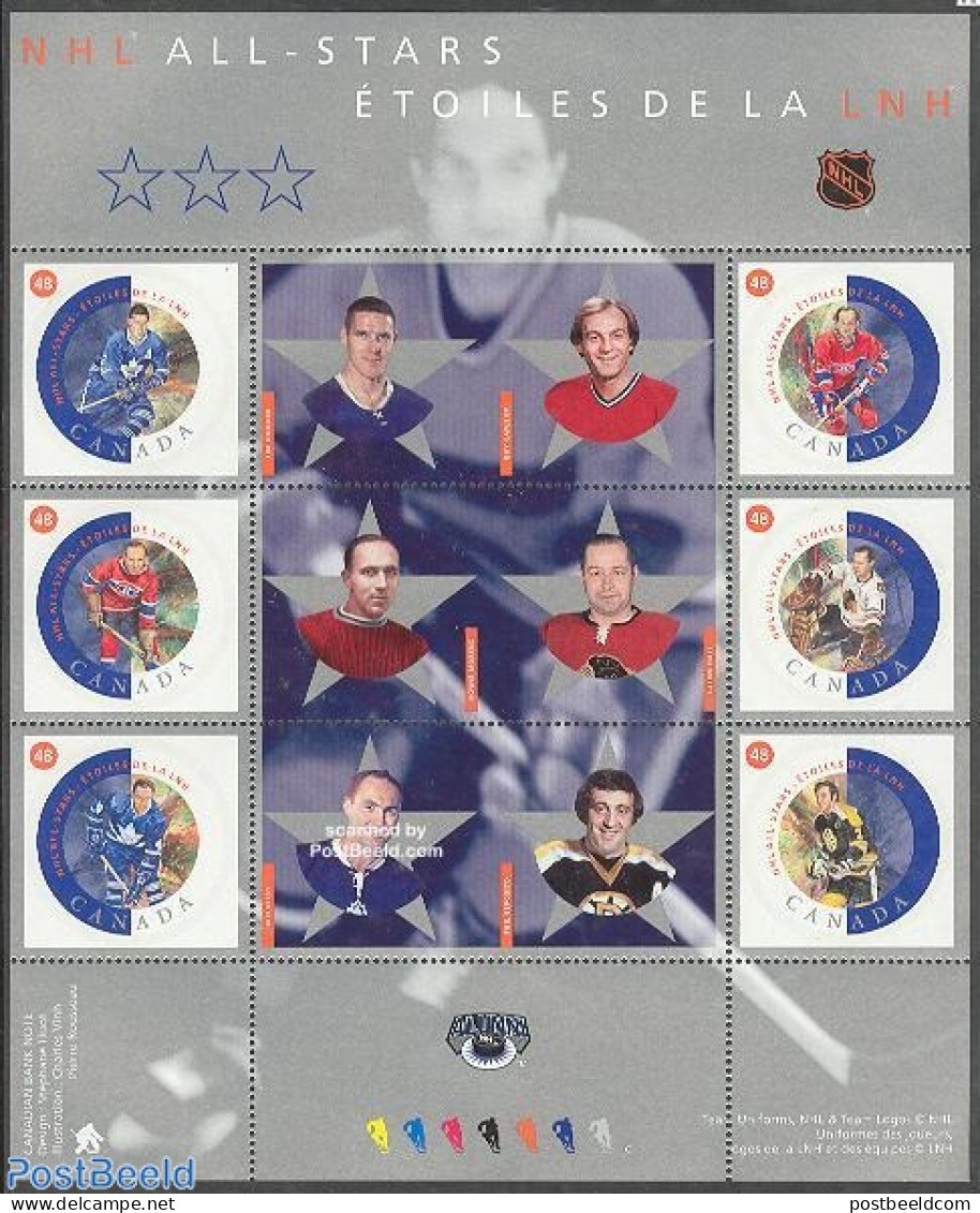 Canada 2002 NHL All Stars S/s, Mint NH, Sport - Ice Hockey - Unused Stamps