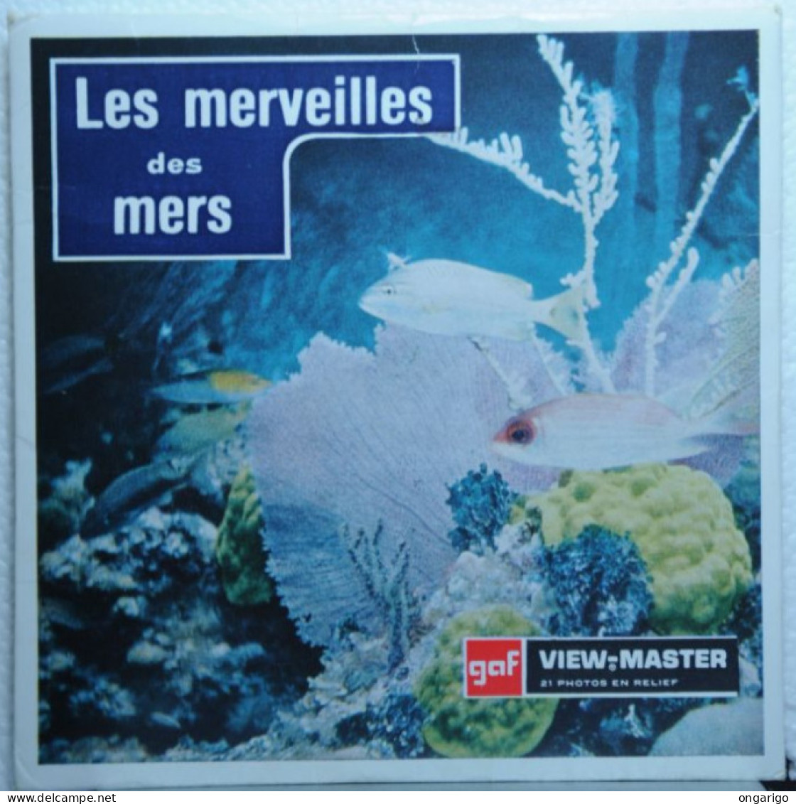 VIEW MASTER  ;  B 612   MERVEILLES SOUS-MARINES   :  POCHETTE DE 3 DISQUES - Stereoscopes - Side-by-side Viewers