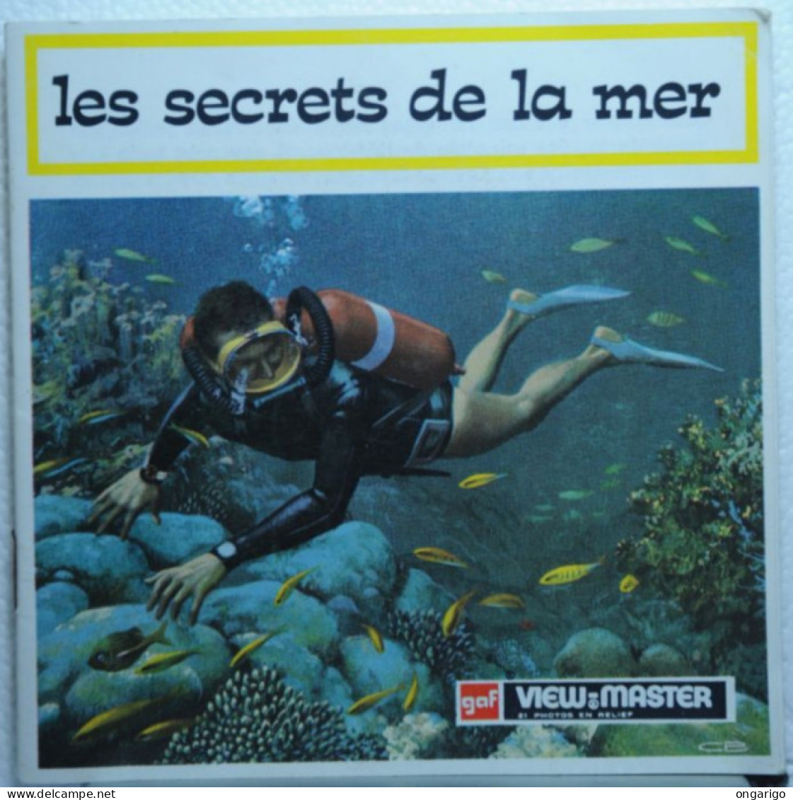 VIEW MASTER  ;  D 118-F   LES SECRETS DE LA MER   :  LIVRET DE 3 DISQUES - Visionneuses Stéréoscopiques