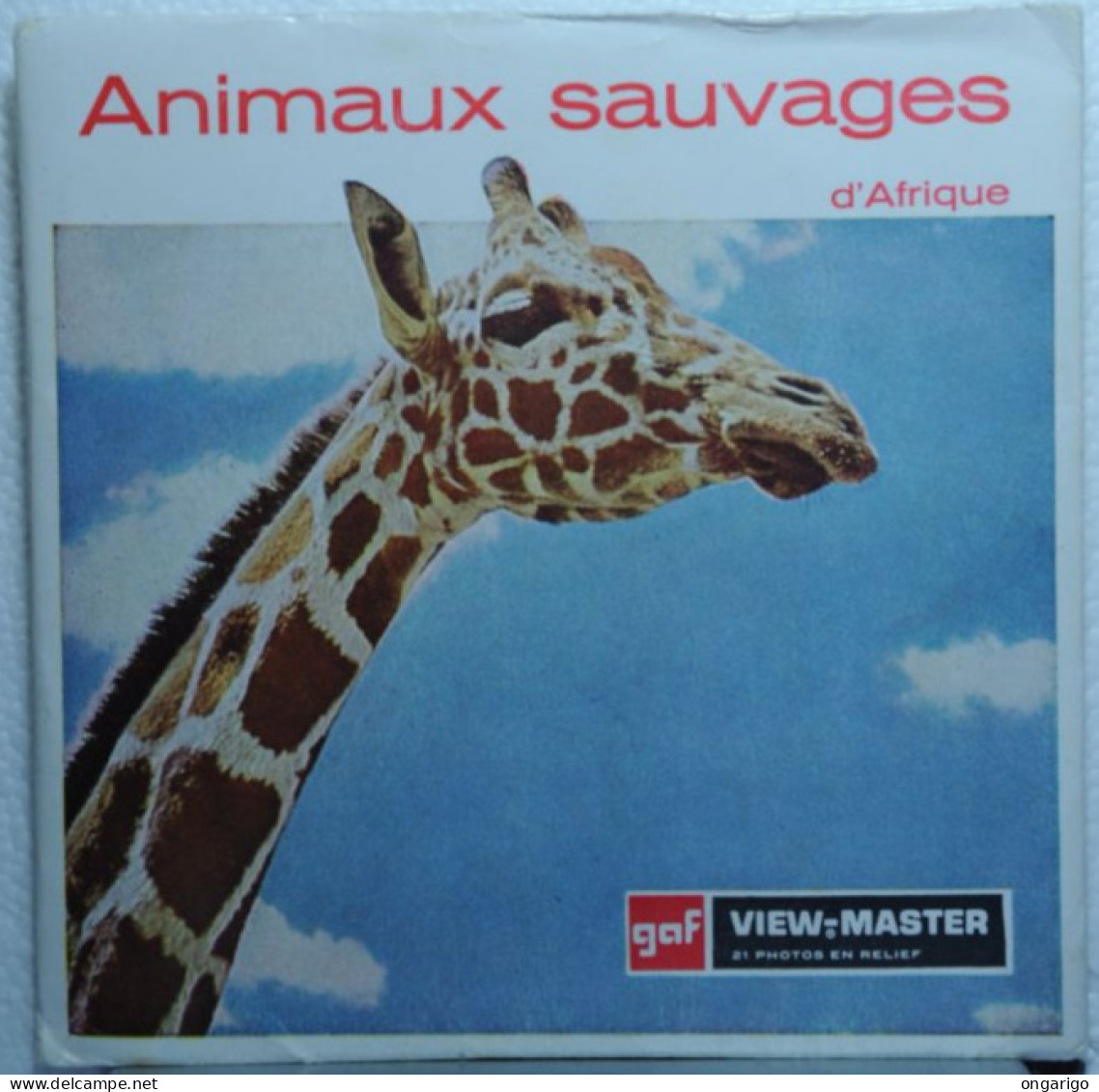 VIEW MASTER  ;  B 618    ANIMAUX SAUVAGES D'ARIQUE   :  POCHETTE DE 3 DISQUES - Stereoscopes - Side-by-side Viewers