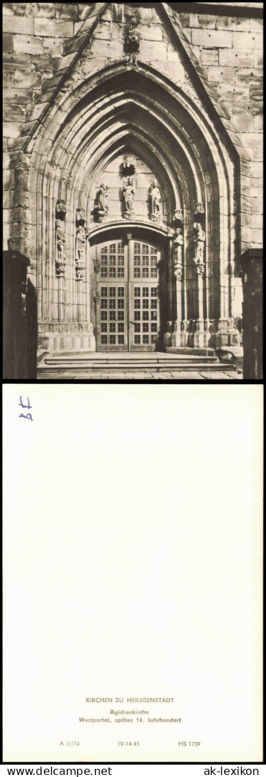 Sammelkarte Heilbad Heiligenstadt Ägidienkirche Westportal 1974 - Heiligenstadt