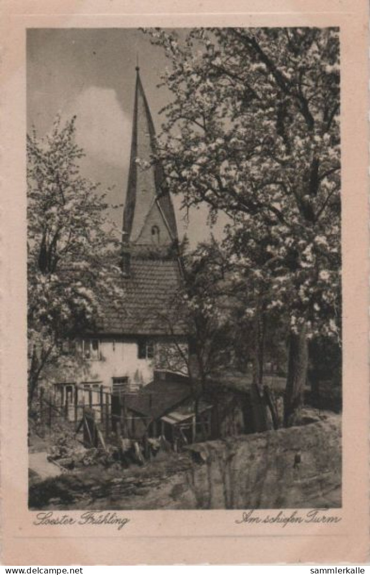 35853 - Soest - Frühling Am Schiefen Turm - Ca. 1950 - Soest