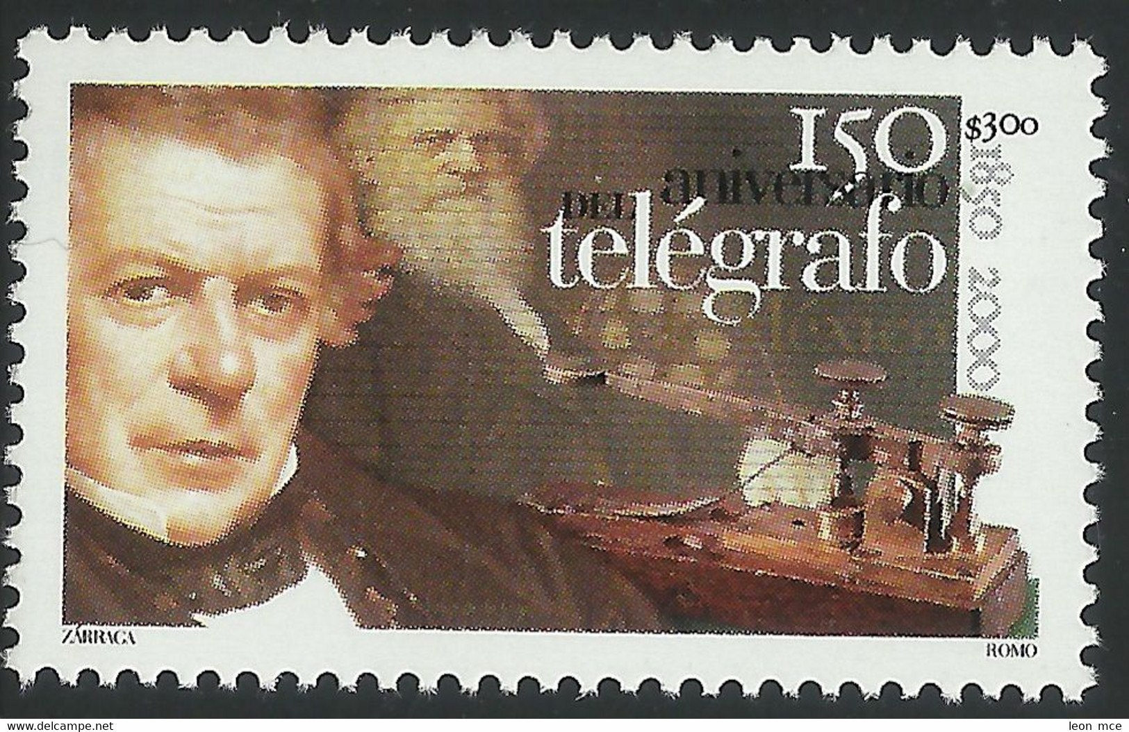 2000 150 Aniv. Del Telégrafo En México, SAMUEL MORSE MNH Telegraph , JUAN DE LA GRANJA,  COMMUNICATIONS Sc. 2212 MNH - Messico