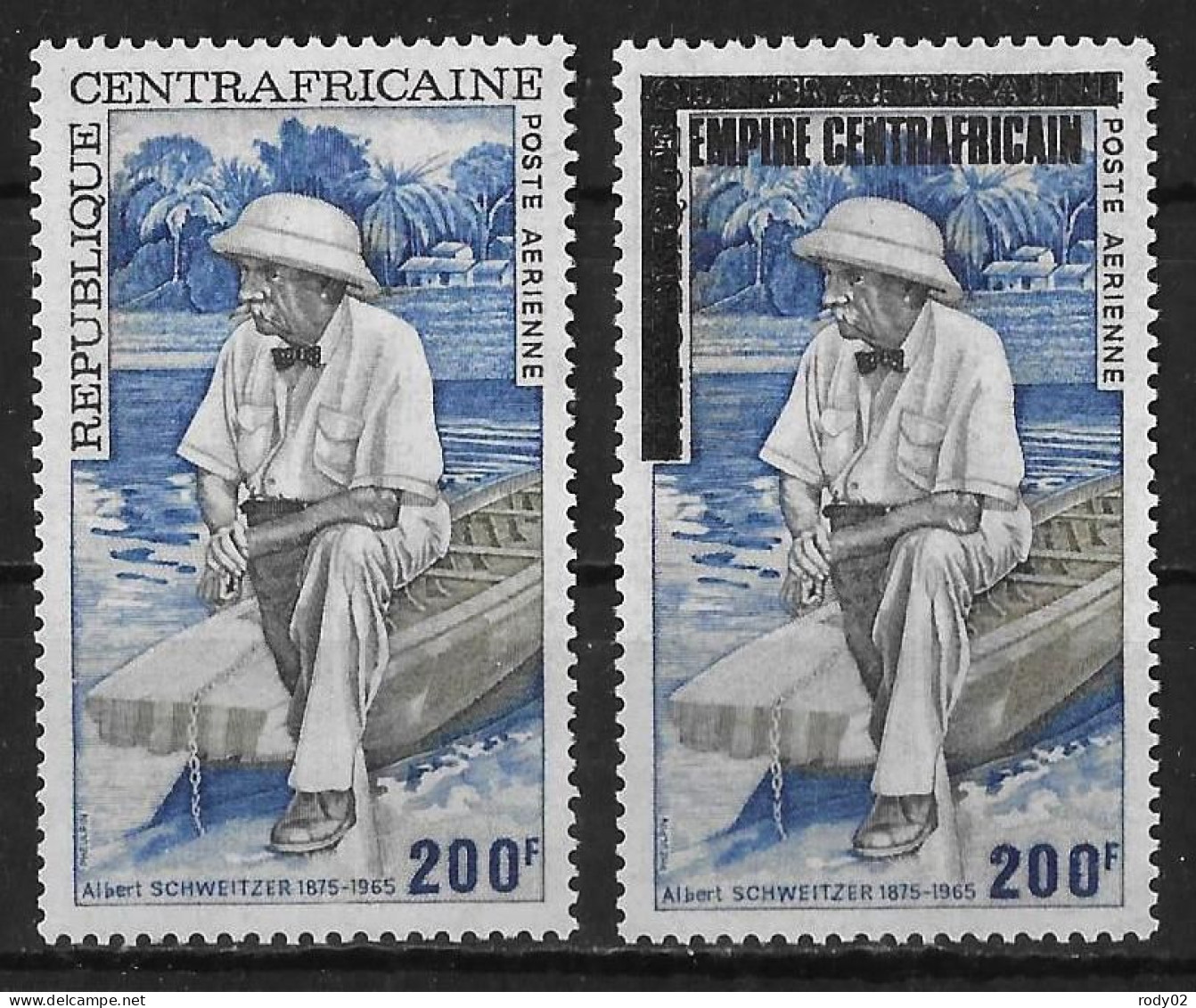 CENTRAFRIQUE - DOCTEUR SCHWEITZER - PA 135 ET 163 - NEUF** MNH - Albert Schweitzer