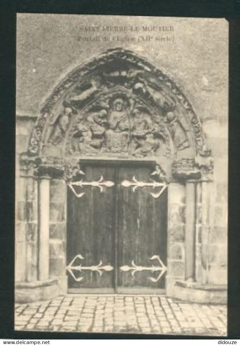 58 - Saint Pierre Le Moutier - Portail De L'Eglise - Carte Vierge - Saint Pierre Le Moutier