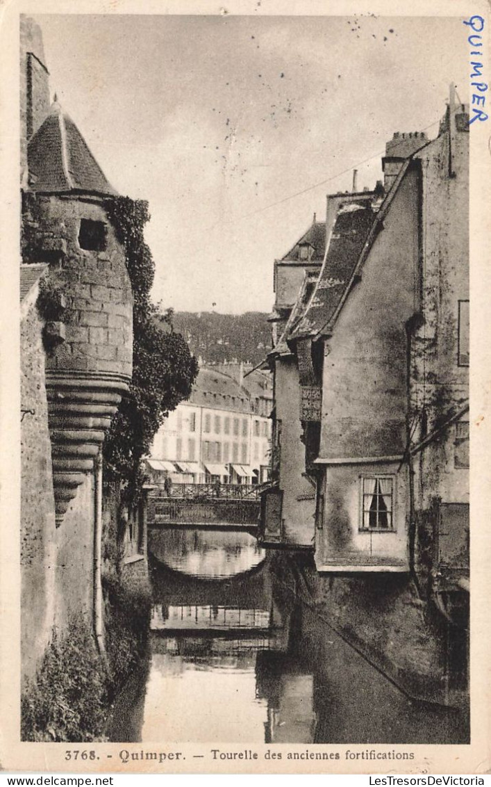 FRANCE - Quimper - Vue Sur La Tourelle Des Anciennes Fortifications - Un Pont - Vue D'ensemble - Carte Postale Ancienne - Quimper