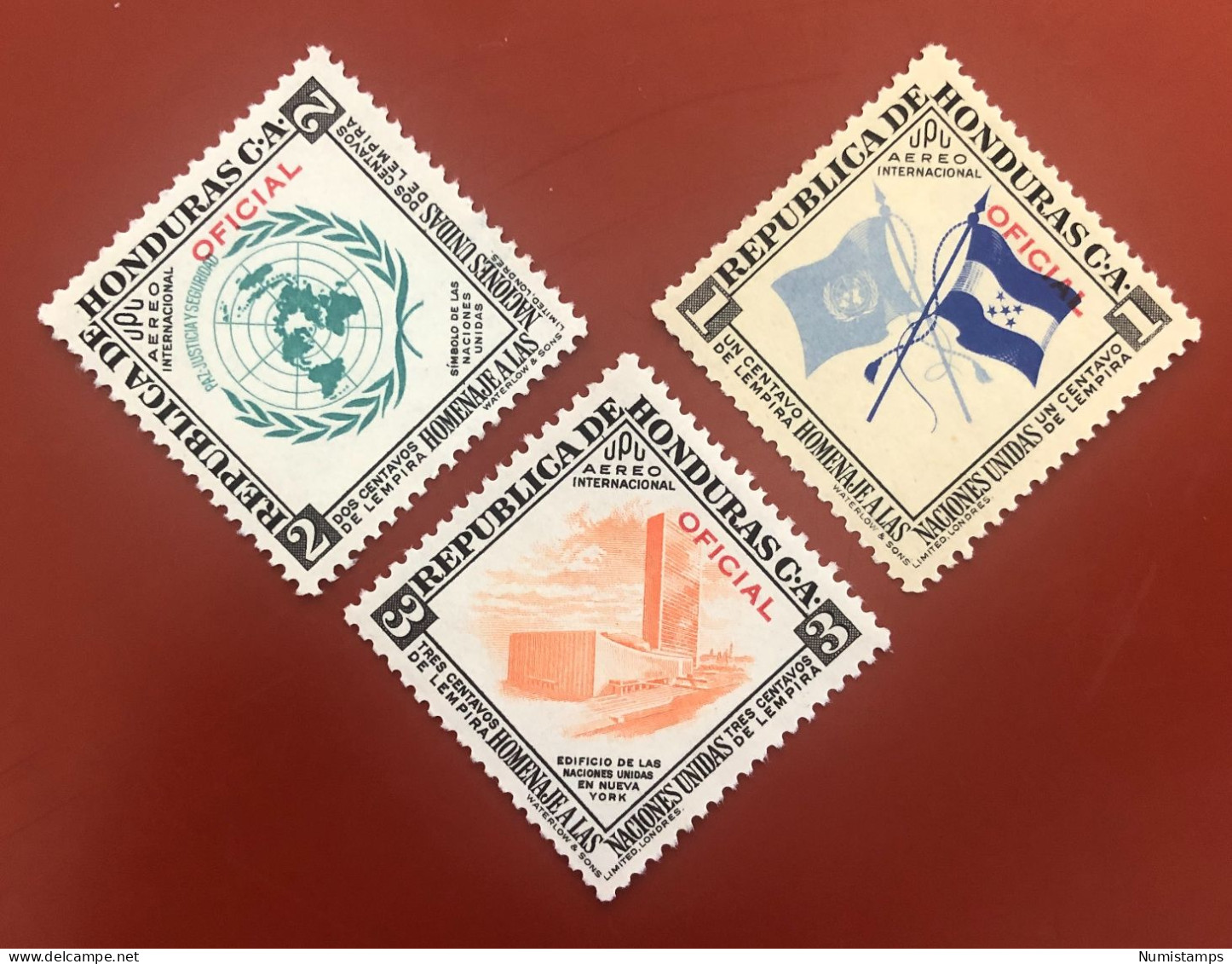 Honduras - Airmail Stamps Type 1953 Overprinted In Red - 1953 - Honduras